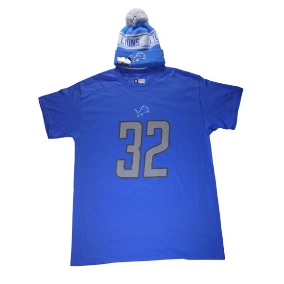 NFL Team‎ Apparel Detroit Lions T-Shirt #32 Size L/G/G - Picture 2 of 5